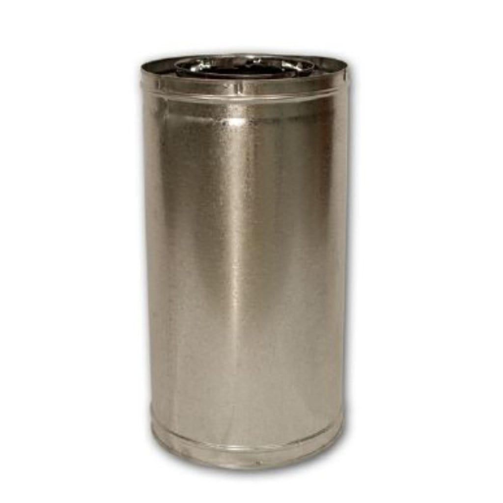 Superior 18" Section Double Wall Pipe Snap Lock for 8" Wood-Burning Chimney