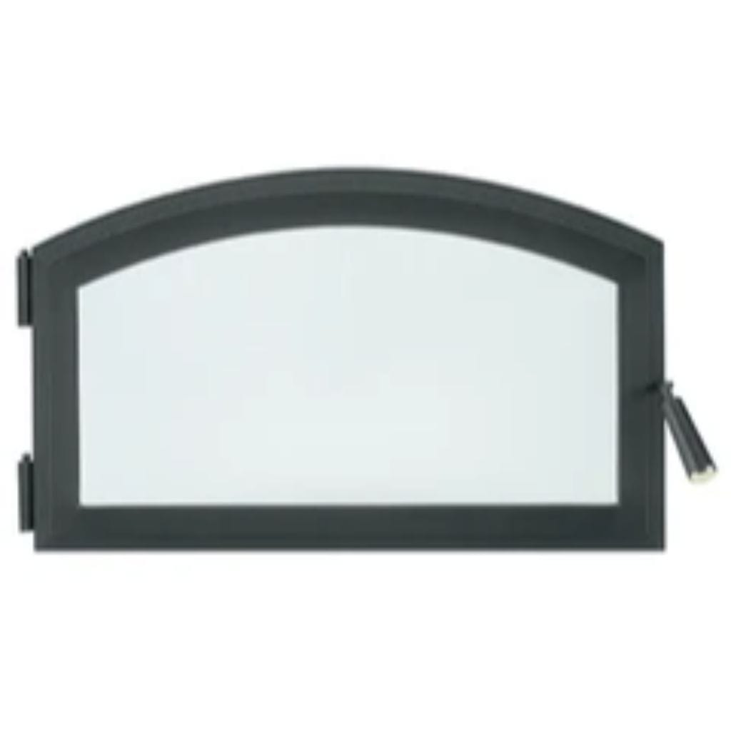 Superior Contemporary Arch Pane Black Door for WCT4820 Wood Burning Fireplace