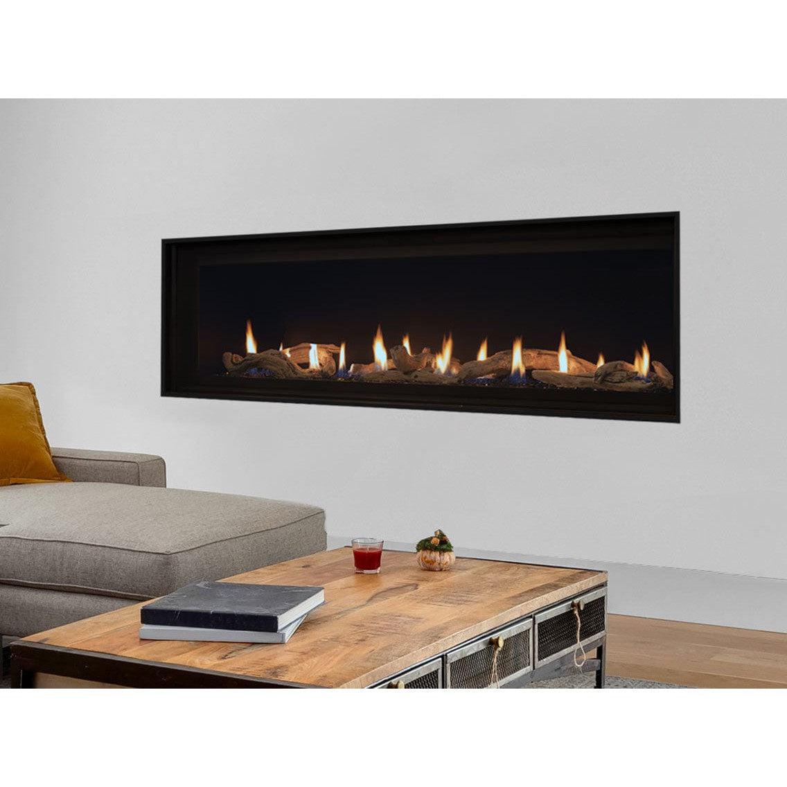 Superior DRL4084 84" Linear Contemporary Direct Vent Natural Gas Fireplace With Electronic Ignition