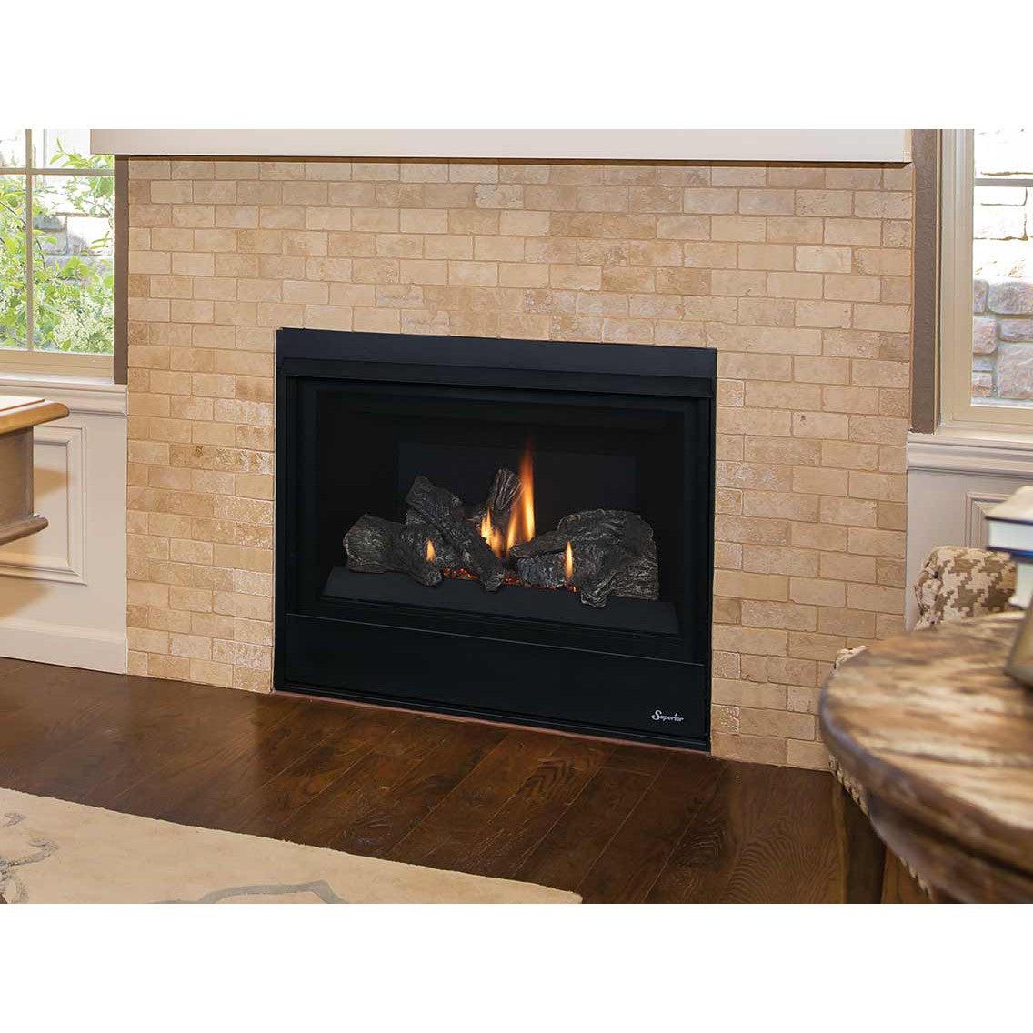 Superior DRT2033 33" Traditional Direct Top Vent Propane Gas Fireplace With Electronic Ignition