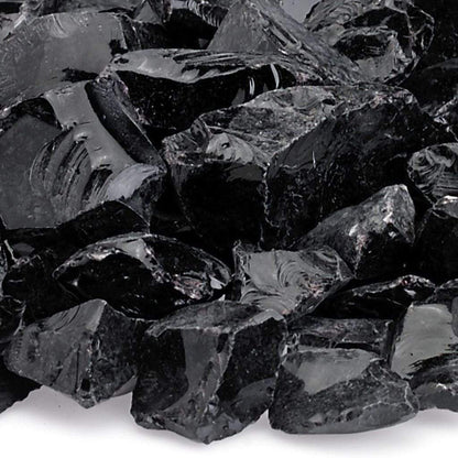 20 Lbs. Onyx Black Large Non-Reflective Crushed Glass Media