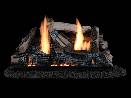 Superior Nature-Flame Series Emberwood Split 18" Concrete Vent-Free Gas Log Set