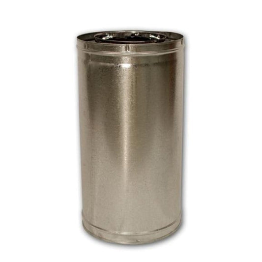 Superior 24" Section Double Wall Pipe Snap Lock for 8" Wood-Burning Chimney