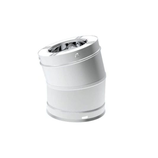 Superior 30 Degree Stainless Steel Elbow for Snap-Pak 7" Wood-Burning Chimney System