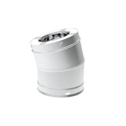Superior 15 Degree Stainless Steel Elbow for Snap-Pak 7" Wood-Burning Chimney System