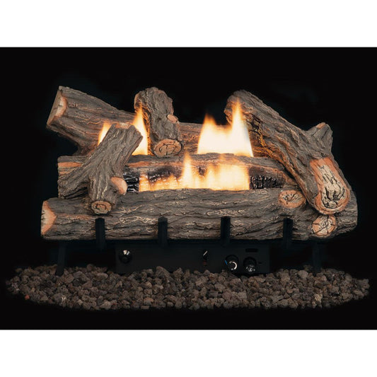 Superior Double-Flame Crescent Hill HD 24" High-Density Fiber Vent-Free Gas Log Set