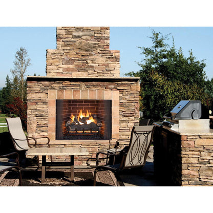 Superior Dual-Burner Smoky Weathered Oak 36" 9-Piece Outdoor Vented Gas Log Set