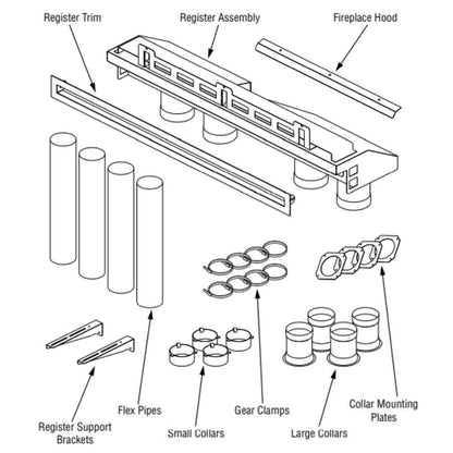 Superior HeatFlo Convection Air Circulation Kit for DRL2045 and DRL3545 Gas Fireplaces