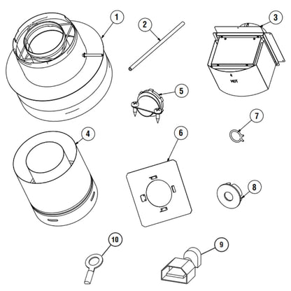 Superior Power Vent Kit for DRT6340TYN, DRT6345TYN and DRT63STTYN Gas Fireplaces