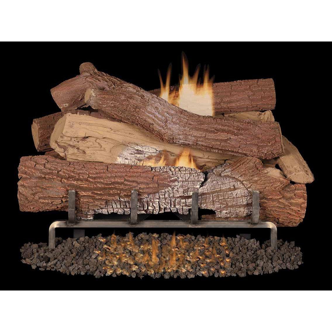 Superior Mega-Flame Giant Timbers 24" Concrete Outdoor Vent-Free Gas Log Set