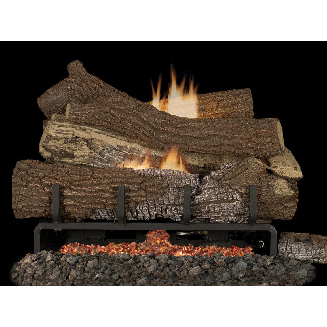 Superior Mega-Flame Giant Timbers 30" Concrete Vent-Free Gas Log Set