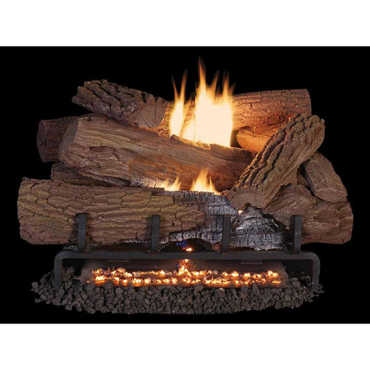 Superior Mega-Flame Mossy Oak 30" Concrete Vent-Free Gas Log Set