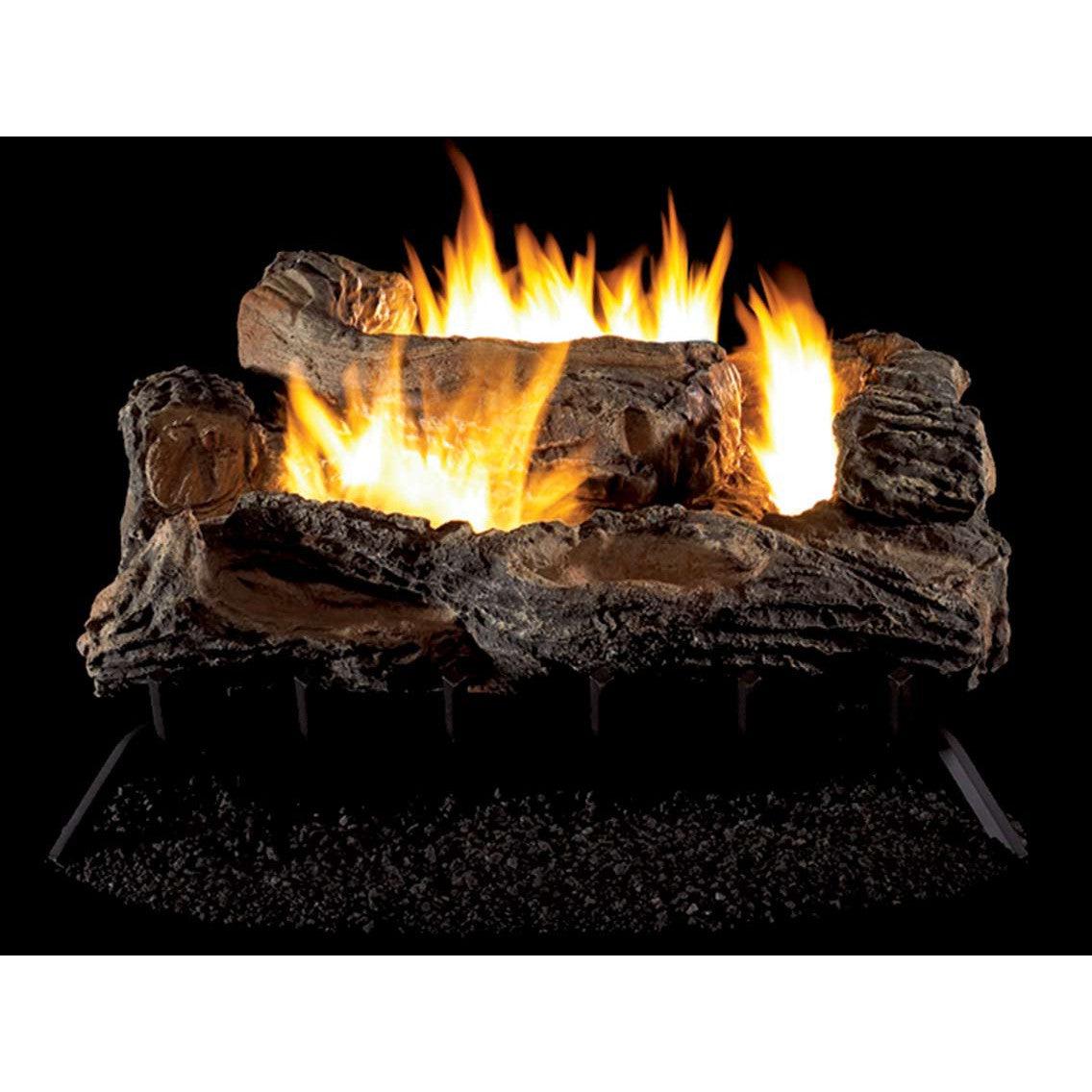 Superior Multi-Sided 27" Ceramic Fiber Vent-Free Natural Gas Log Set