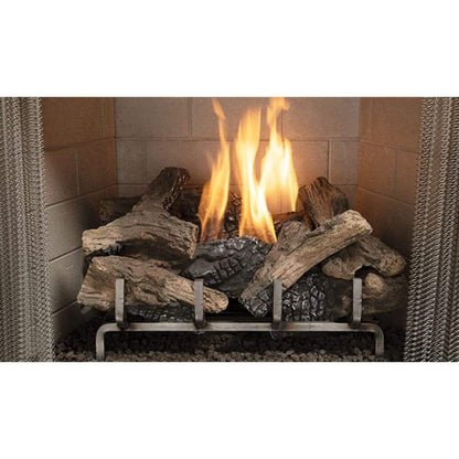 Superior VRE3236 36" Traditional Outdoor Vent-Free Propane Gas Fireplace With White Stacked Refractory Panels