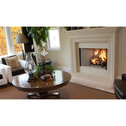 Superior WRT3538 38" Traditional Wood Burning Fireplace With Grey Herringbone Refractory Panels