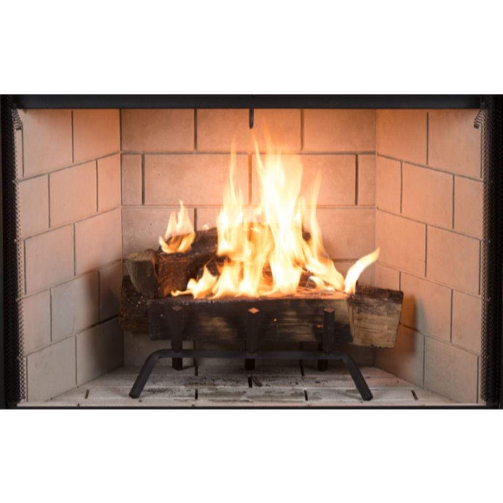 Superior WRT3538 38" Traditional Wood Burning Fireplace With Grey Herringbone Refractory Panels