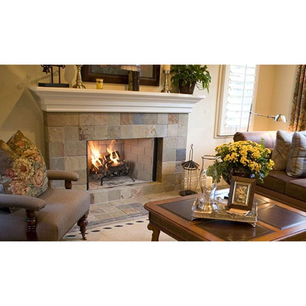 Superior WRT3538 38" Traditional Wood Burning Fireplace With Grey Herringbone Refractory Panels