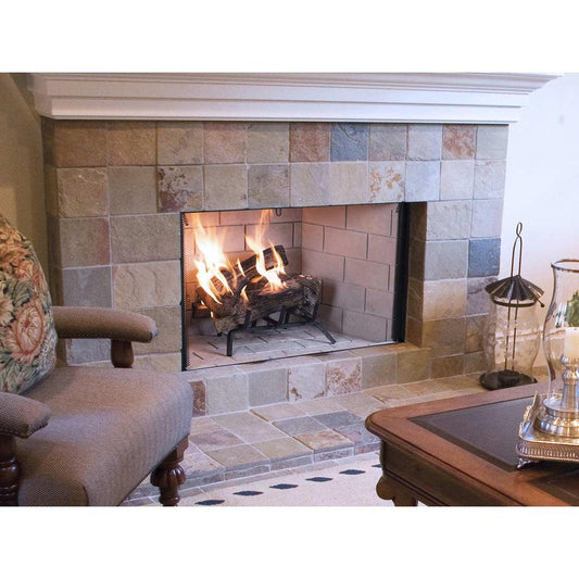 Superior WRT3538 38" Traditional Wood Burning Fireplace With Grey Stacked Refractory Panels