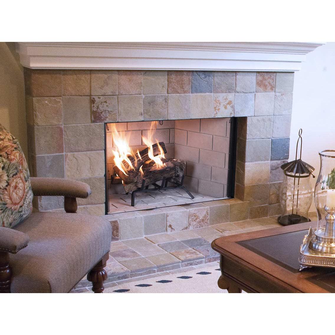 Superior WRT3543 43" Traditional Wood Burning Fireplace With Grey Stacked Refractory Panels