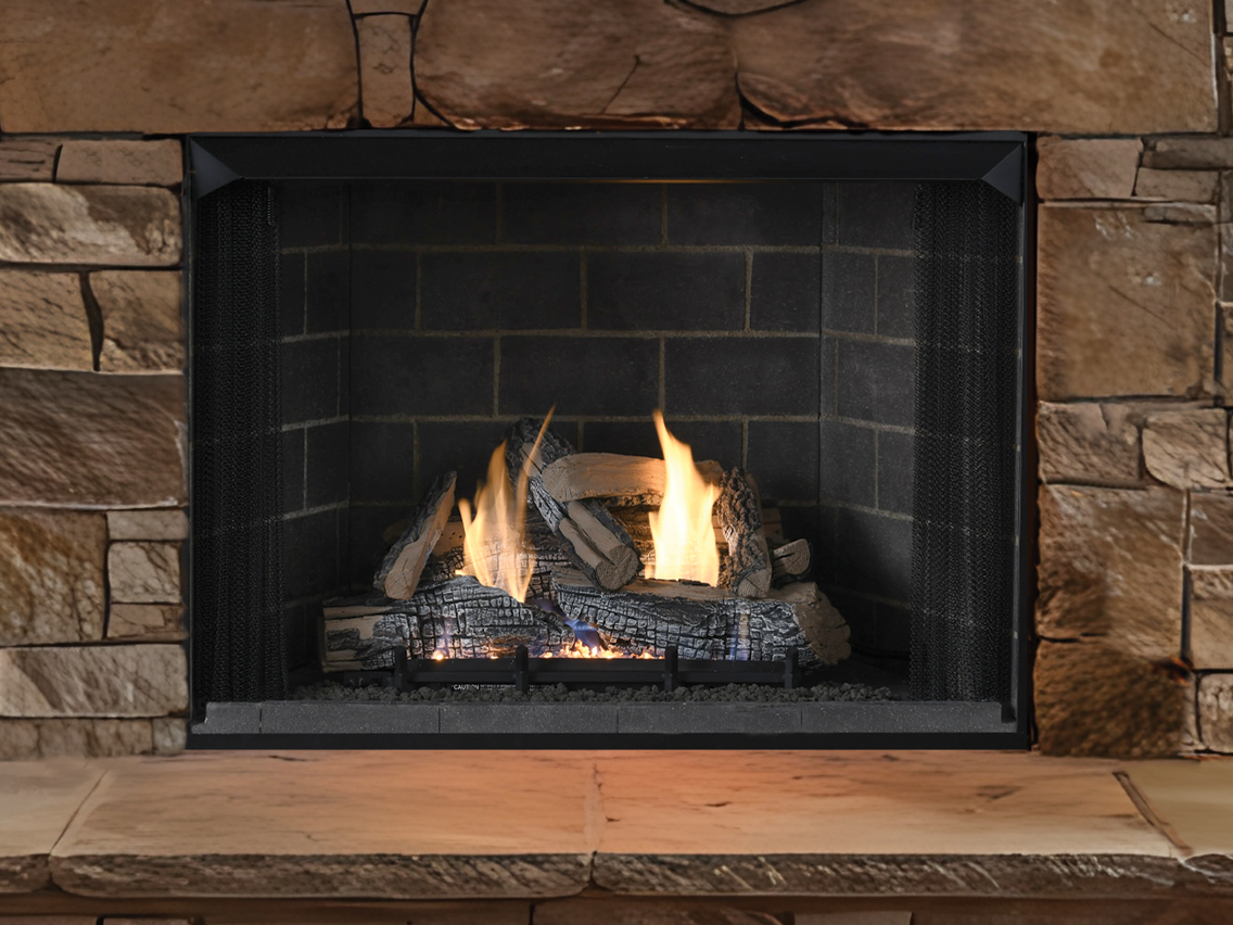 Superior Nature-Flame Series Emberwood Split 24" Concrete Vent-Free Gas Log Set