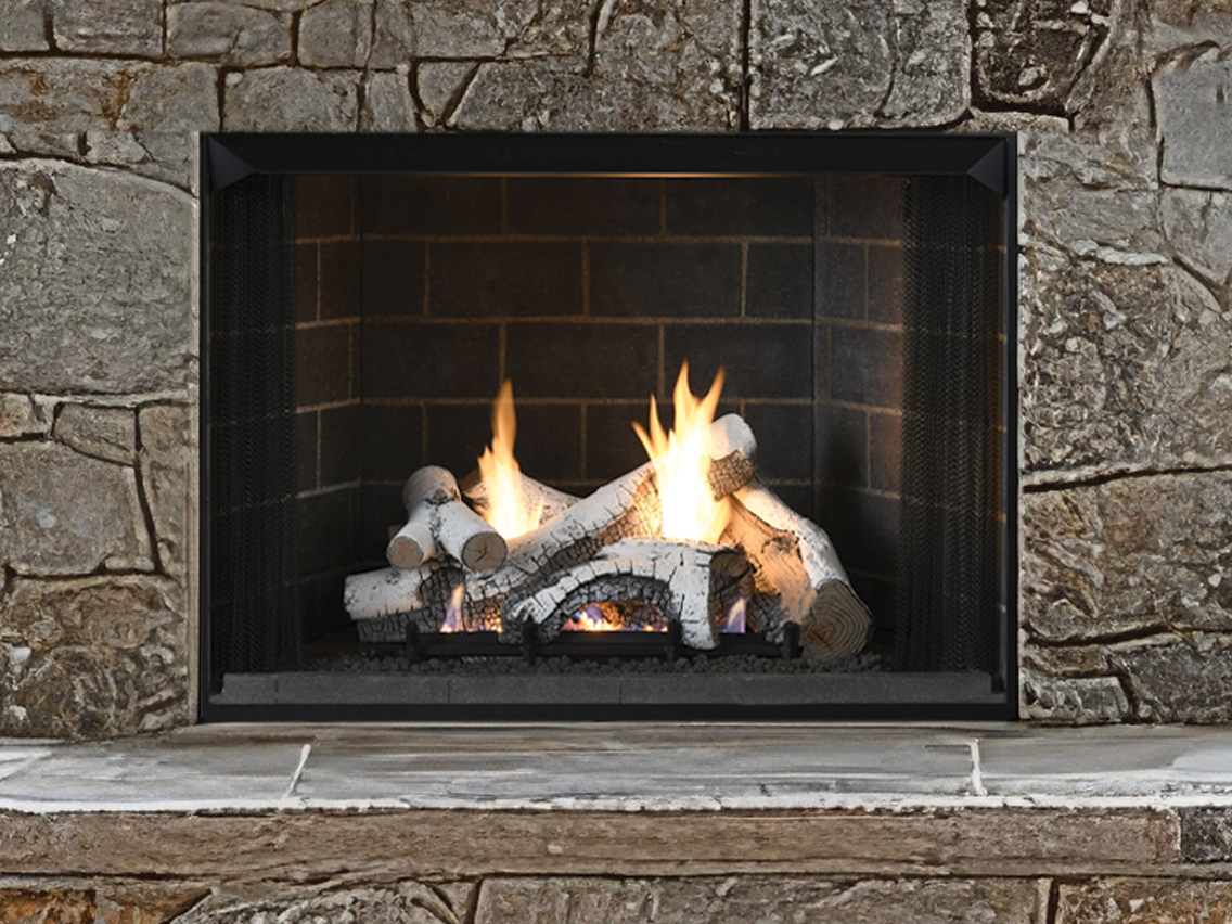 Superior Nature-Flame Series Highridge Birch 30" Concrete Vent-Free Gas Log Set